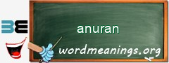 WordMeaning blackboard for anuran
